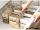 Food Storage Container Set with Seal, 5 pcs, Transparent
