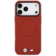 BMW M FW Metal Logo MagSafe dėklas iPhone 17 Pro Max telefonui, raudonas