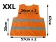 Oranžinė įspėjamoji šviesą atspindinti liemenė su lipukais, XXL dydis