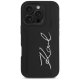 Karl Lagerfeld HC Grained PU dėklas su kortelių dėtuve iPhone 16 Pro Max, juodas
