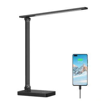 Stalinis šviestuvas Lepro PR310004-DWW-EU LED 15W 655lm su USB jungtimi, juodas