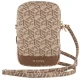 Telefono krepšelis Guess Zip GCube Bottom Stripe, rudas