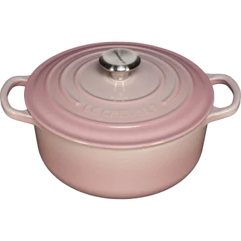 Ketaus puodas Le Creuset Signature apvalus 20 cm, 2.4 l, shell pink