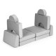 Modulinė vaikiška sofa Ecotoys TMSRT-15, 10 dalių, pilka