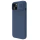 Nillkin CamShield Silky Silicone Case dėklas iPhone 14 Plus su MagSafe ir kameros dangteliu, mėlynas