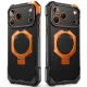 Supcase UB Grip Mag MagSafe dėklas iPhone 18 Pro Max, juodas ir oranžinis