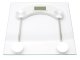 Electronic Bathroom Scale 180kg Glass Platform LCD Transparent