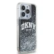 DKNY Liquid Glitter Big Logo dėklas, skirtas iPhone 14 Pro, juodas
