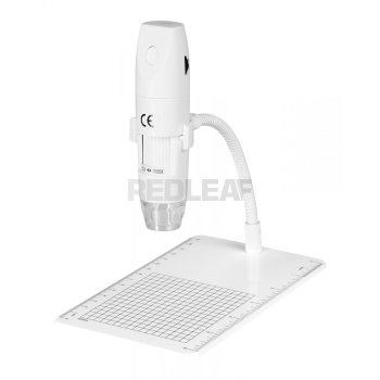 Skaitmeninis mikroskopas Redleaf RDM-31000W WiFi, Zoom x1000, baltas