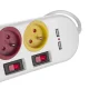 Maclean MCE229 W ilginintuvas, 4 lizdai, 2x USB, 1.5 m, baltas