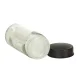 Rotating Spice Organizer with 18 Glass Jars, Black