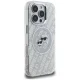 Karl Lagerfeld IML Glitter Karl & Choupette MagSafe dėklas iPhone 16 Pro Max, pilkas