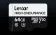 Atminties kortelė Lexar High-Endurance microSDXC 64GB (LMSHGED064G-BCNNG)