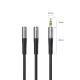 Garso adapteris Orico AX2 3.5 mm mini jack ausinių ir mikrofono šakotuvas 0.5 m, juodas
