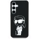 Karl Lagerfeld Graffiti Ikonik silikoninis MagSafe dėklas Galaxy S25, juodas