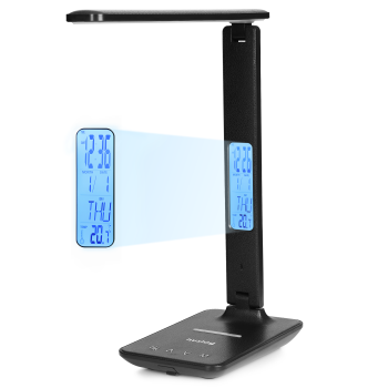 Huslog OW-3912 Desk Lamp with Wireless Charging, Black