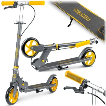 Ricokids Kodi paspirtukas vaikams, pilkas / oranžinis