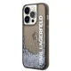 Karl Lagerfeld Liquid Glitter Elong dėklas, skirtas iPhone 14 Pro Max, juodas