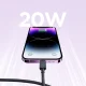 Joyroom Multi-Color Series A14 USB-C / Lightning laidas, 20W, 1.2m, juodas