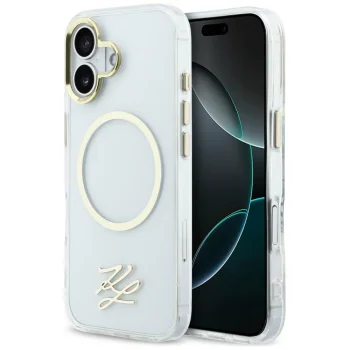 Karl Lagerfeld IML KL Script Logo MagSafe Phone Case Cover iPhone 17 - Transparent
