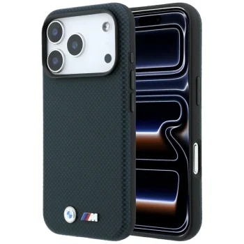 BMW M Quadrille Kevlar MagSafe dėklas iPhone 17 Pro / 18 Pro, tamsiai mėlynas