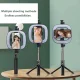 LED Selfie Ring Desktop Light Flash Tripod with Phone Holder and Bluetooth Remote Control (P40D-3), Black