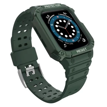 Apsauginis dėklas ir dirželis Apple Watch 38/40/41mm, Žalias