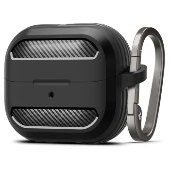 Spigen Rugged Armor dėklas, skirtas Samsung Galaxy Buds 3 / 3 Pro, juodas