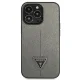 Guess Saffiano Triangle Logo dėklas iPhone 14 Pro Max, sidabrinis