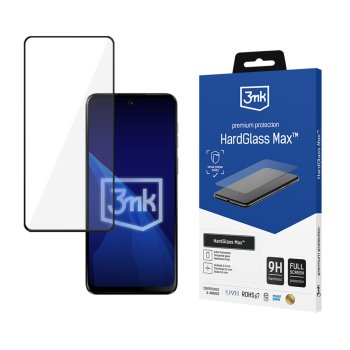 Apsauginis stiklas 3Mk HardGlass Max, skirtas Motorola Moto G55 5G, juodas