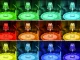 Stalo lempa su krištolo efektu, LED RGB, su pulteliu, USB