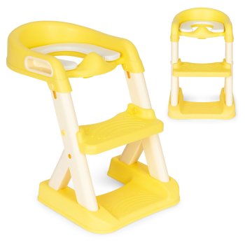 Ecotoys HA-P23S Potty Training Seat with Step Stool, Yellow