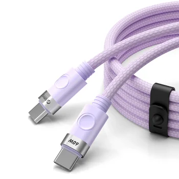 Orico CDX 60W USB-C į USB-C laidas (1 m), violetinis