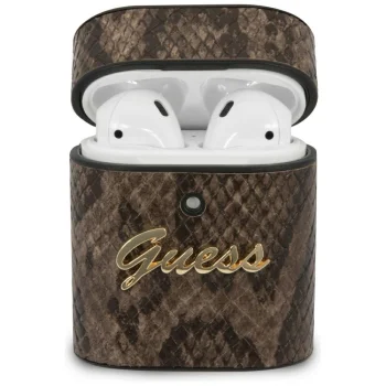 Guess Python Collection Case for Apple AirPods 1 / 2 GUACA2PUSNSMLBR, Brown
