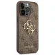 Guess 4G Big Metal Logo dėklas, skirtas iPhone 14 Pro, rudas