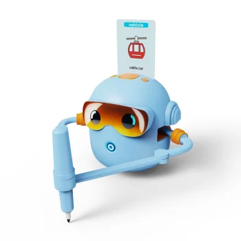 Interaktyvus piešimo robotas vaikams, edukacinis rinkinys, mėlynas