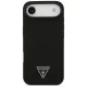 Guess Silicone Triangle Logo MagSafe dėklas iPhone 17 Air, juodas
