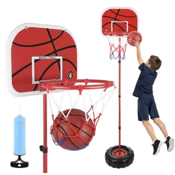 Kids Freestanding Basketball Hoop Set, Adjustable 109-170 cm