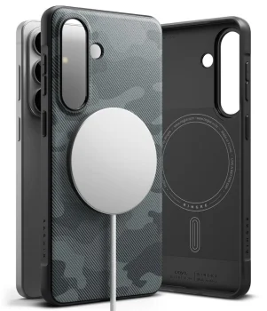 Ringke Onyx MagSafe Case for Samsung Galaxy S26 - Gray and Black