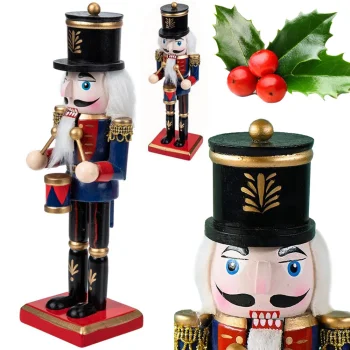 Christmas Wooden Nutcracker, Decorative Figurine, 25 cm