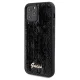 Guess dėklas iPhone 12 / 12 Pro telefonui Sequin Script Metal, juodas