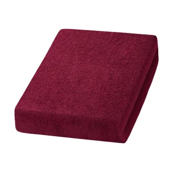 Fitted Terry Cloth Sheet for Massage Table 70x190 cm, Burgundy