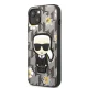 Karl Lagerfeld dėklas iPhone 13, Monogram Iconic Karl, pilkas