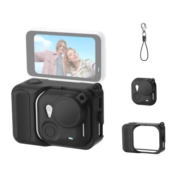 Silikoninis apsauginis dėklas Puluz kamerai Insta360 Go Ultra, juodas