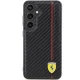 Ferrari dėklas Samsung Galaxy S24 telefonui Carbon Printed Line, juodas