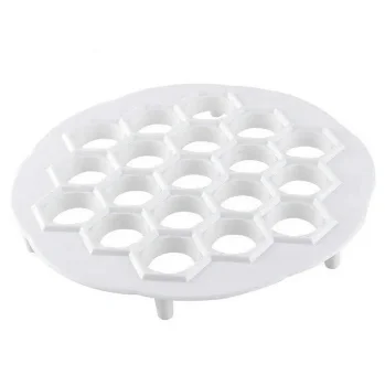 Formelė koldūnams ir pelmeniams gaminti, 19 skylių, 20 cm, balta