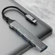 USB-C šotuvas Dudao A16T 4-in-1 į 4x USB-A, juodas