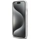 Guess iPhone 15 Plus dėklas IML 4G Gold Stripe, rudas