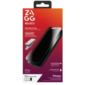 ZAGG InvisibleShield Glass Elite Privacy apsauginis stiklas iPhone 17 Pro Max