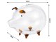 Large Glass Piggy Bank for Adults and Kids Clear Money Saving Jar for Coins and Bills